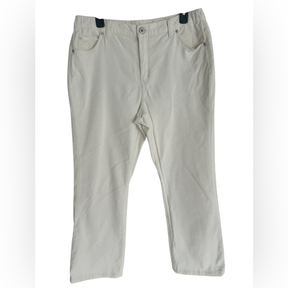 Lands' End women’s Off-White Corduroy Pants